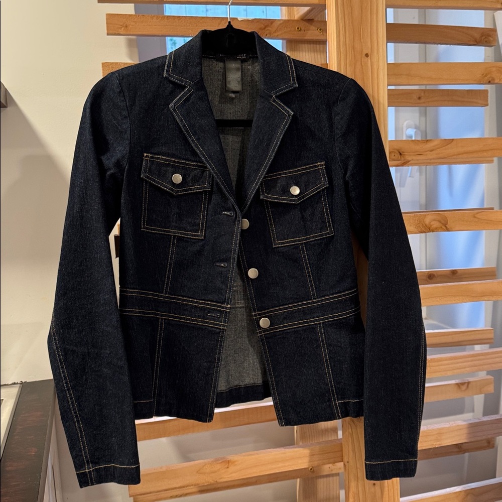Kenneth Cole Dark Blue Denim Jacket